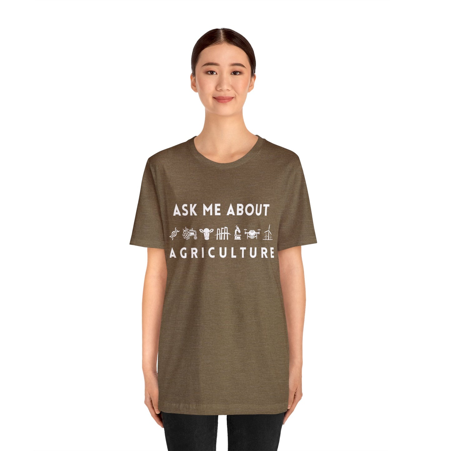 Ask Me About Agriculture Unisex Jersey Short Sleeve Tee