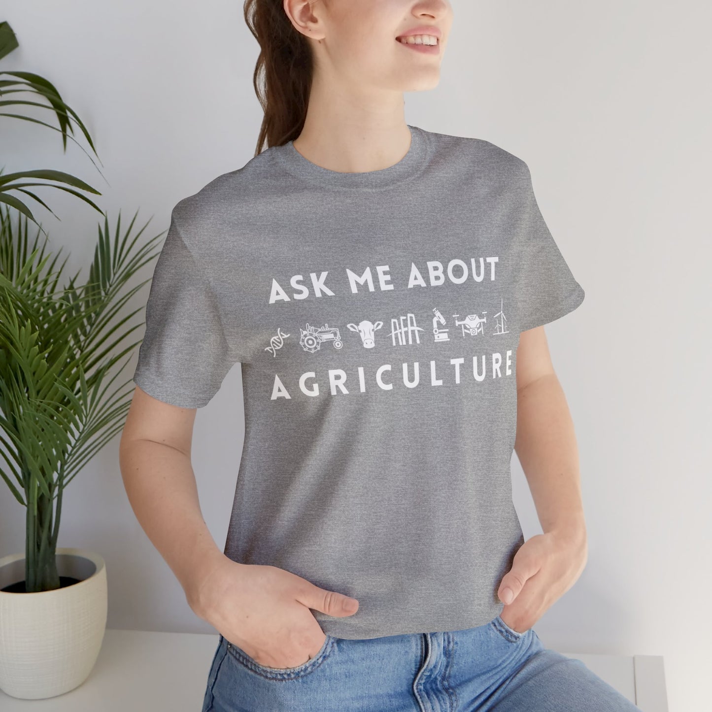 Ask Me About Agriculture Unisex Jersey Short Sleeve Tee