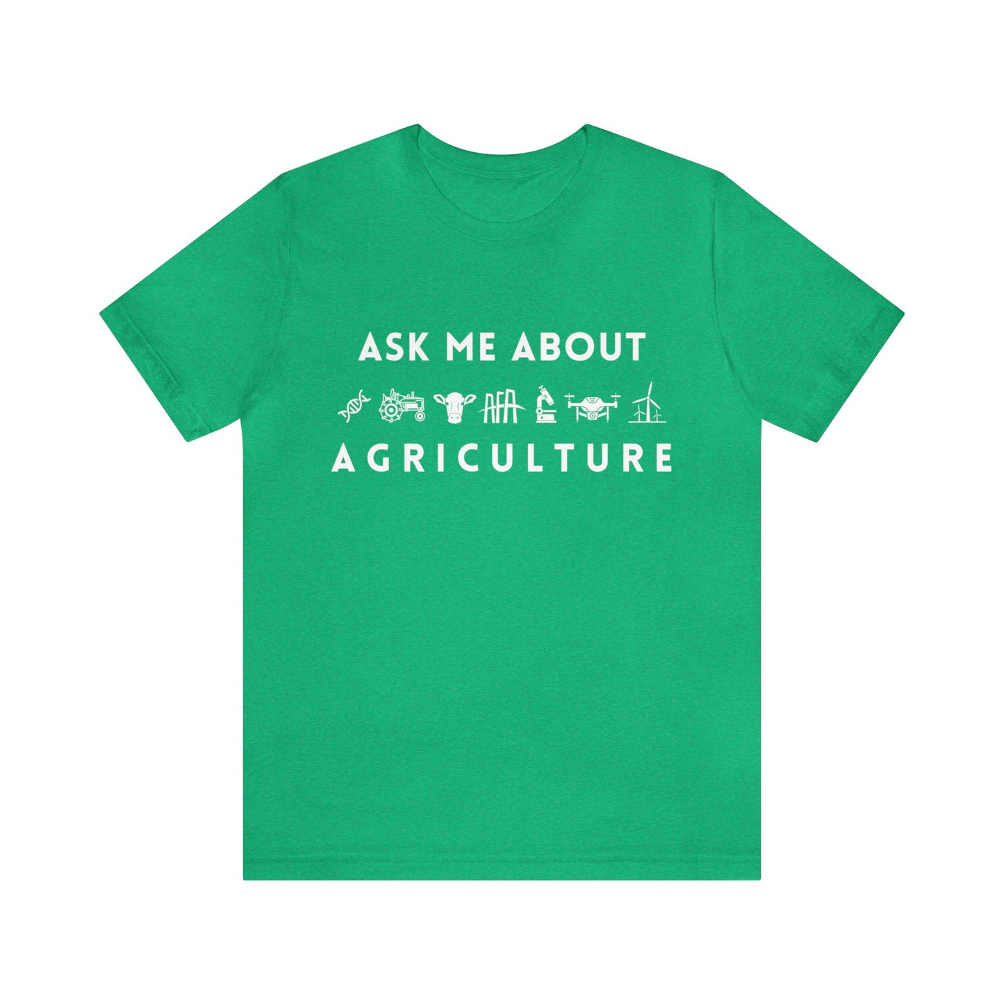 Ask Me About Agriculture Unisex Jersey Short Sleeve Tee