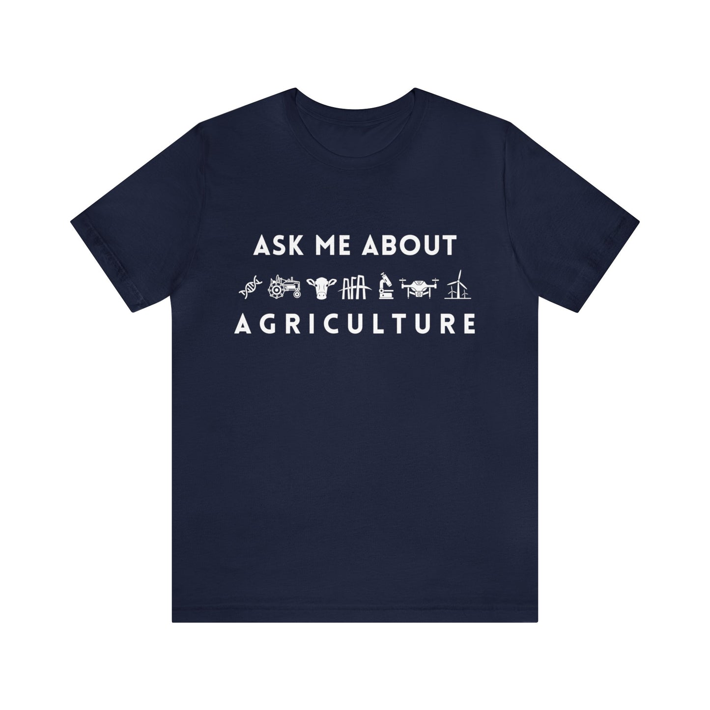 Ask Me About Agriculture Unisex Jersey Short Sleeve Tee