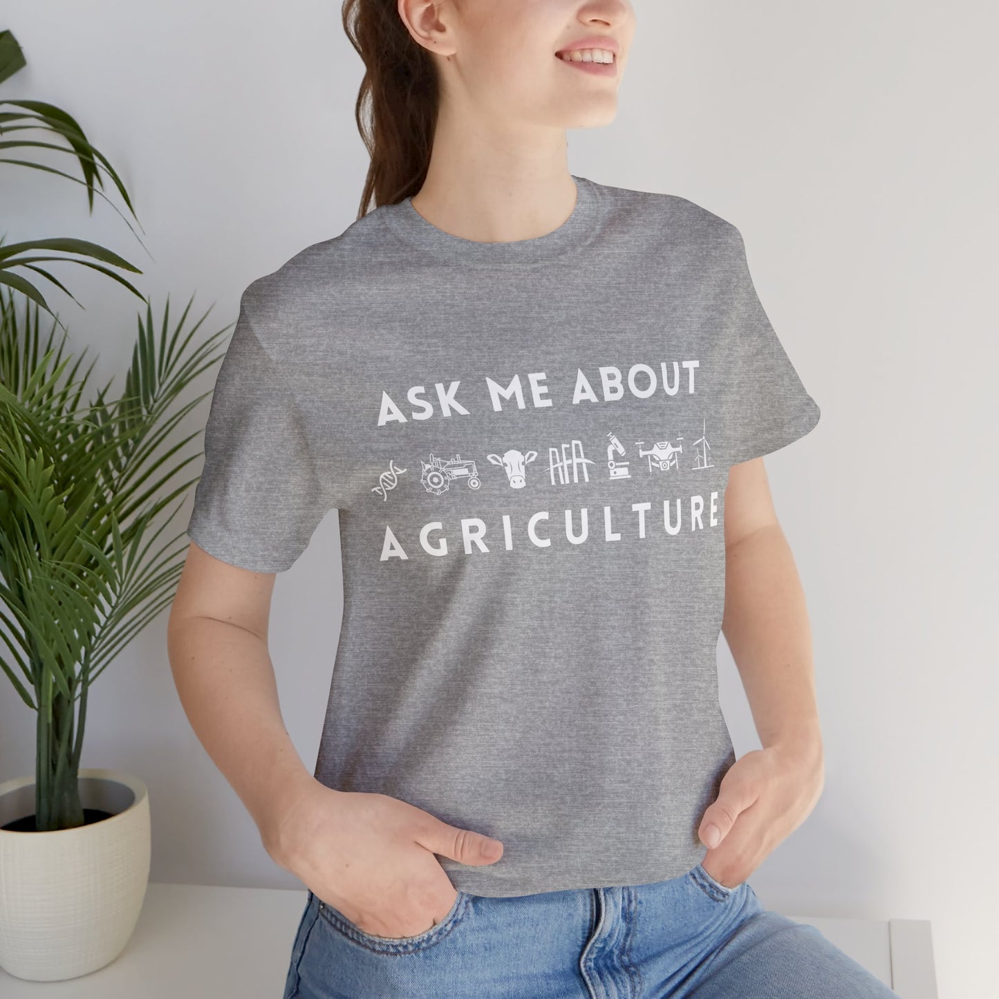 Ask Me About Agriculture Short Sleeve Tee