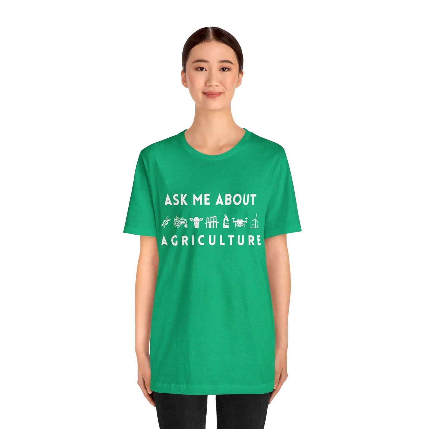 Ask Me About Agriculture Unisex Jersey Short Sleeve Tee