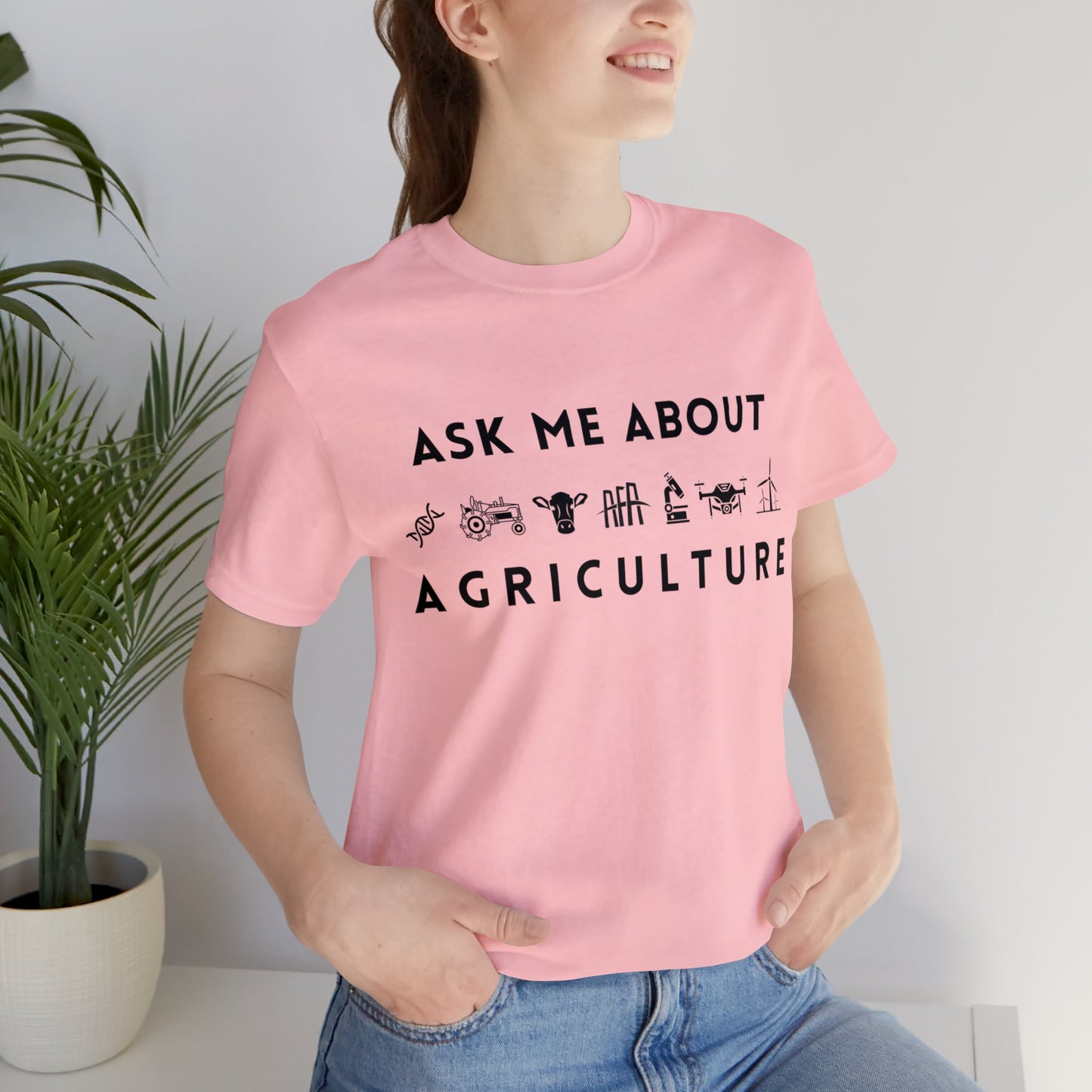 Ask Me About Agriculture Unisex Jersey Short Sleeve Tee