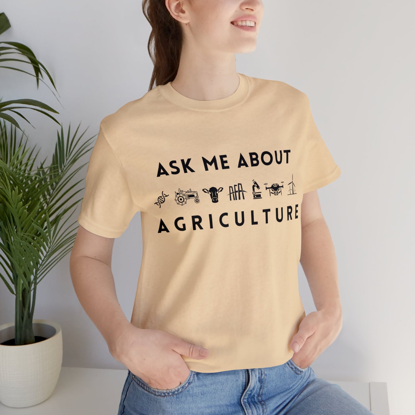 Ask Me About Agriculture Unisex Jersey Short Sleeve Tee