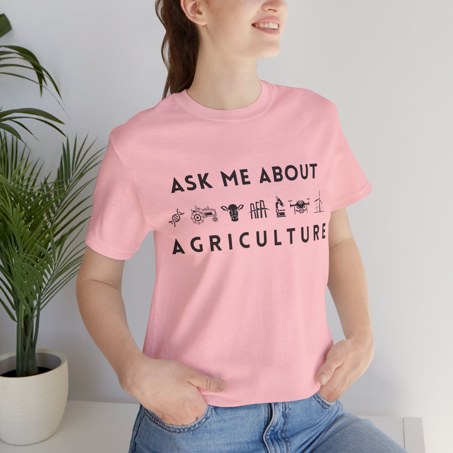 Ask Me About Agriculture Short Sleeve Tee
