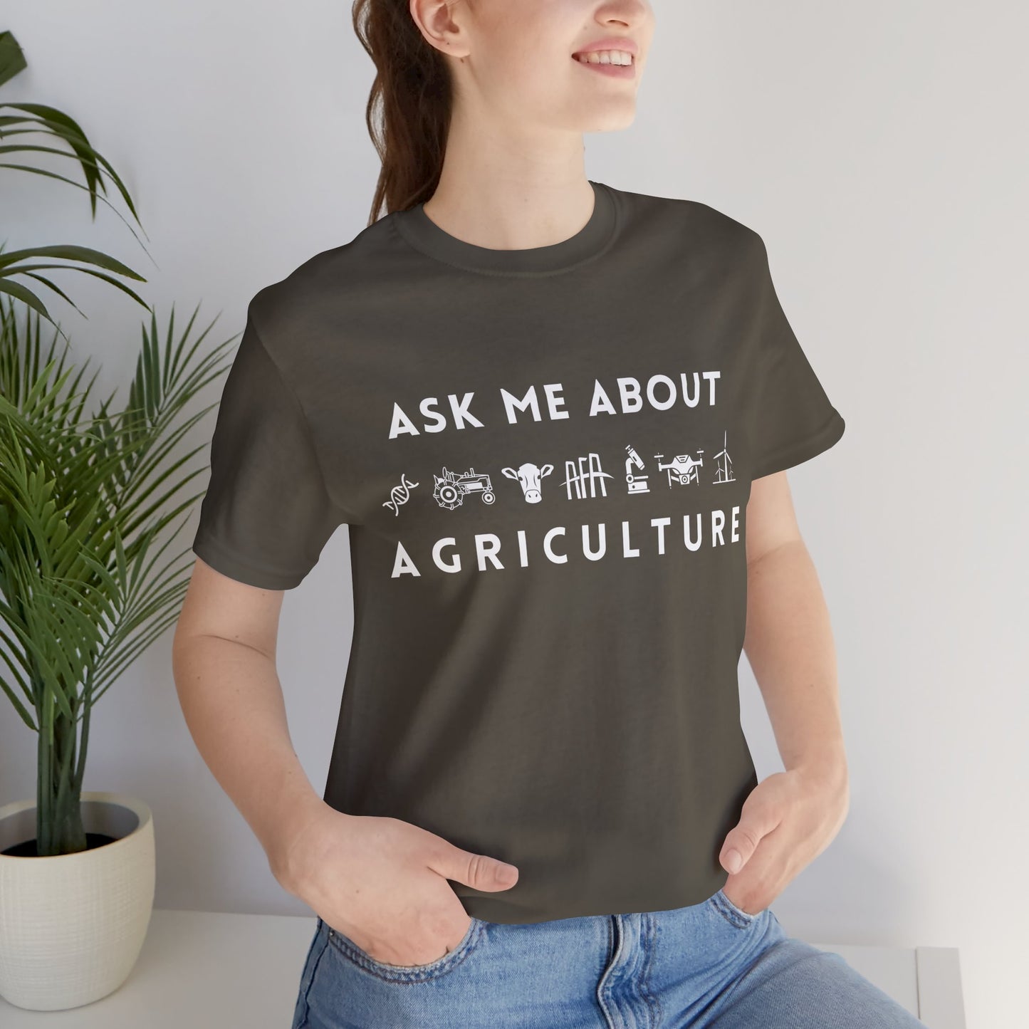 Ask Me About Agriculture Short Sleeve Tee