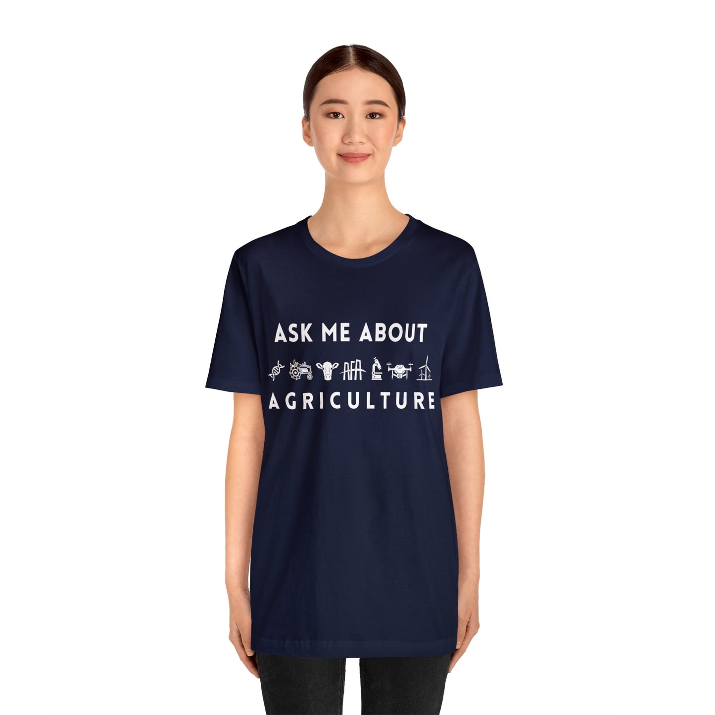 Ask Me About Agriculture Unisex Jersey Short Sleeve Tee