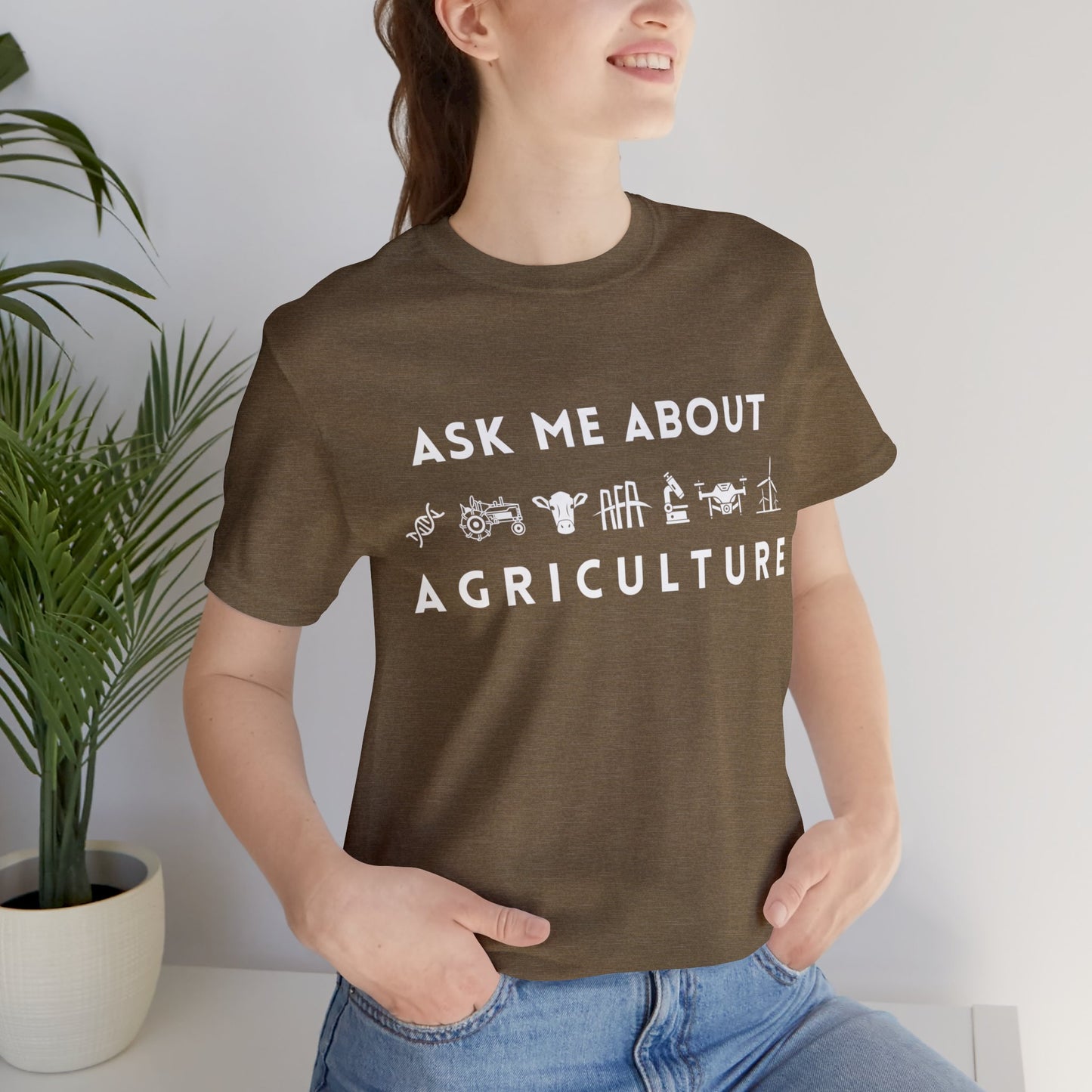 Ask Me About Agriculture Unisex Jersey Short Sleeve Tee