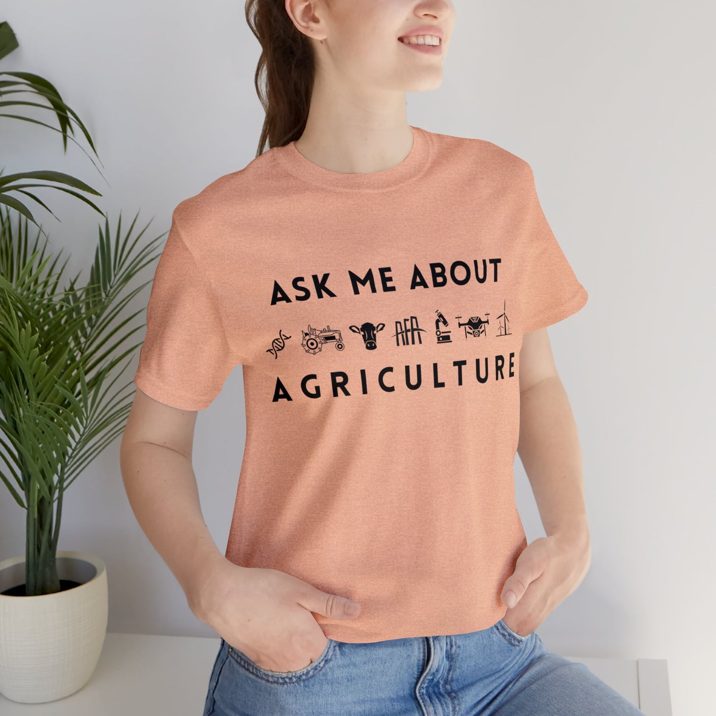 Ask Me About Agriculture Unisex Jersey Short Sleeve Tee