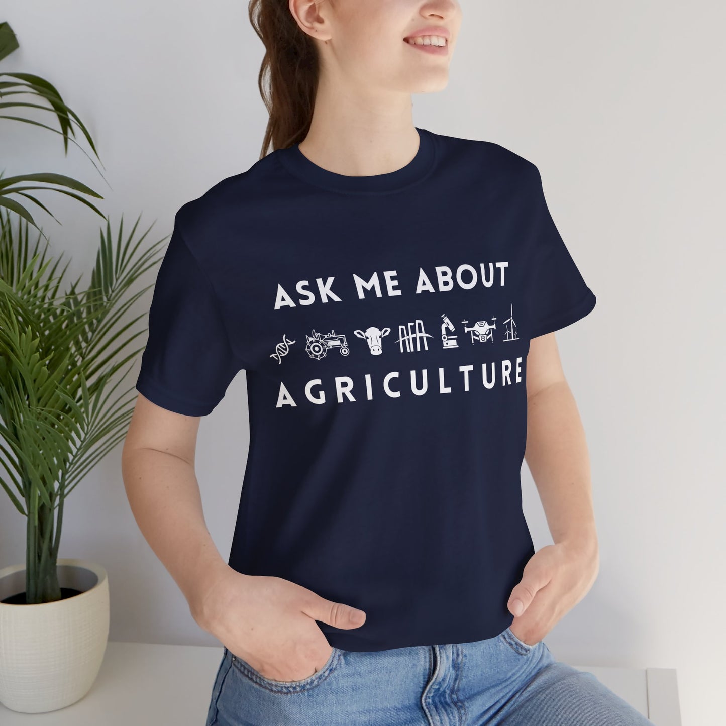 Ask Me About Agriculture Short Sleeve Tee
