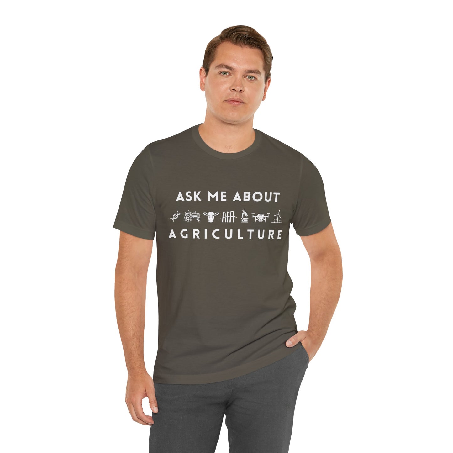 Ask Me About Agriculture Short Sleeve Tee