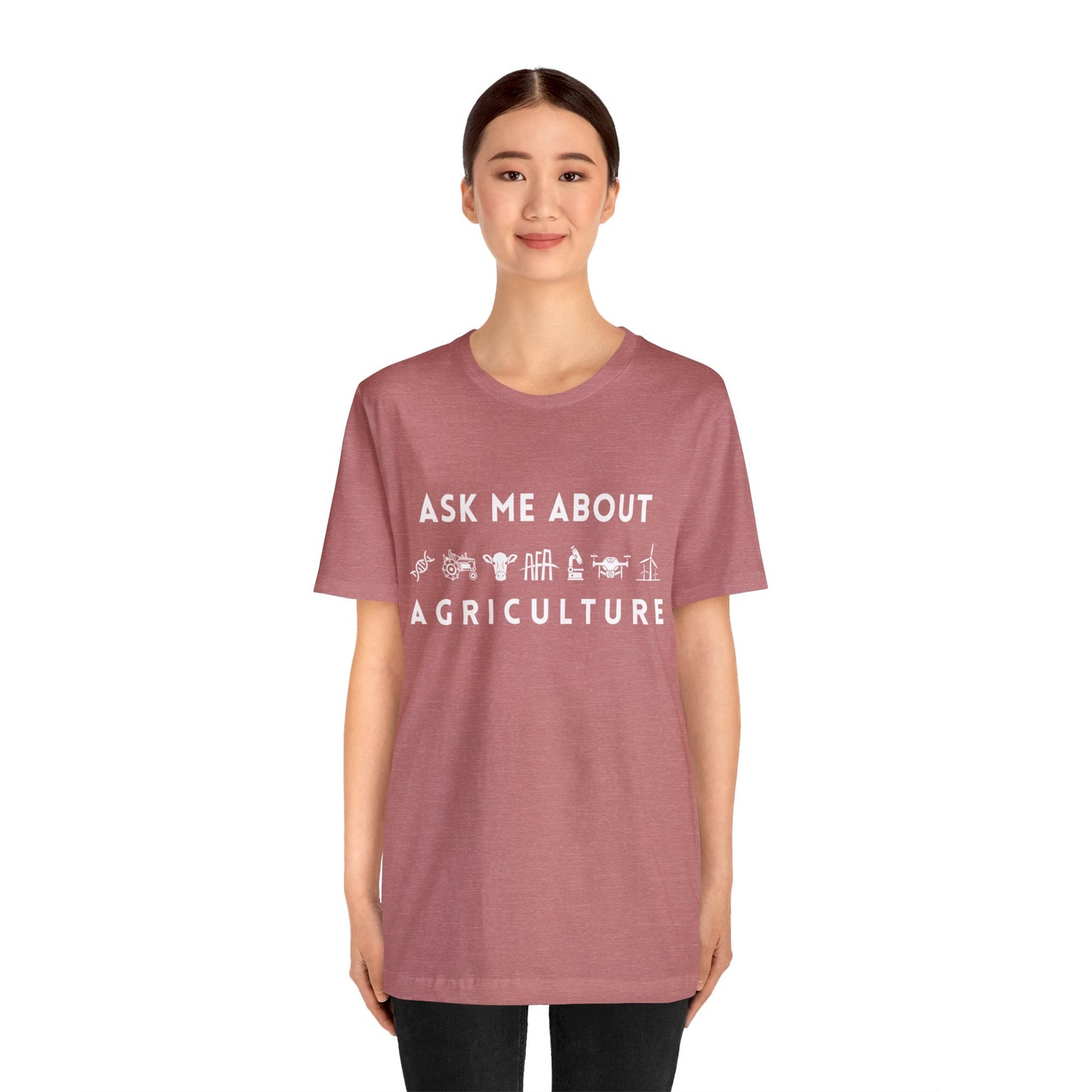 Ask Me About Agriculture Unisex Jersey Short Sleeve Tee