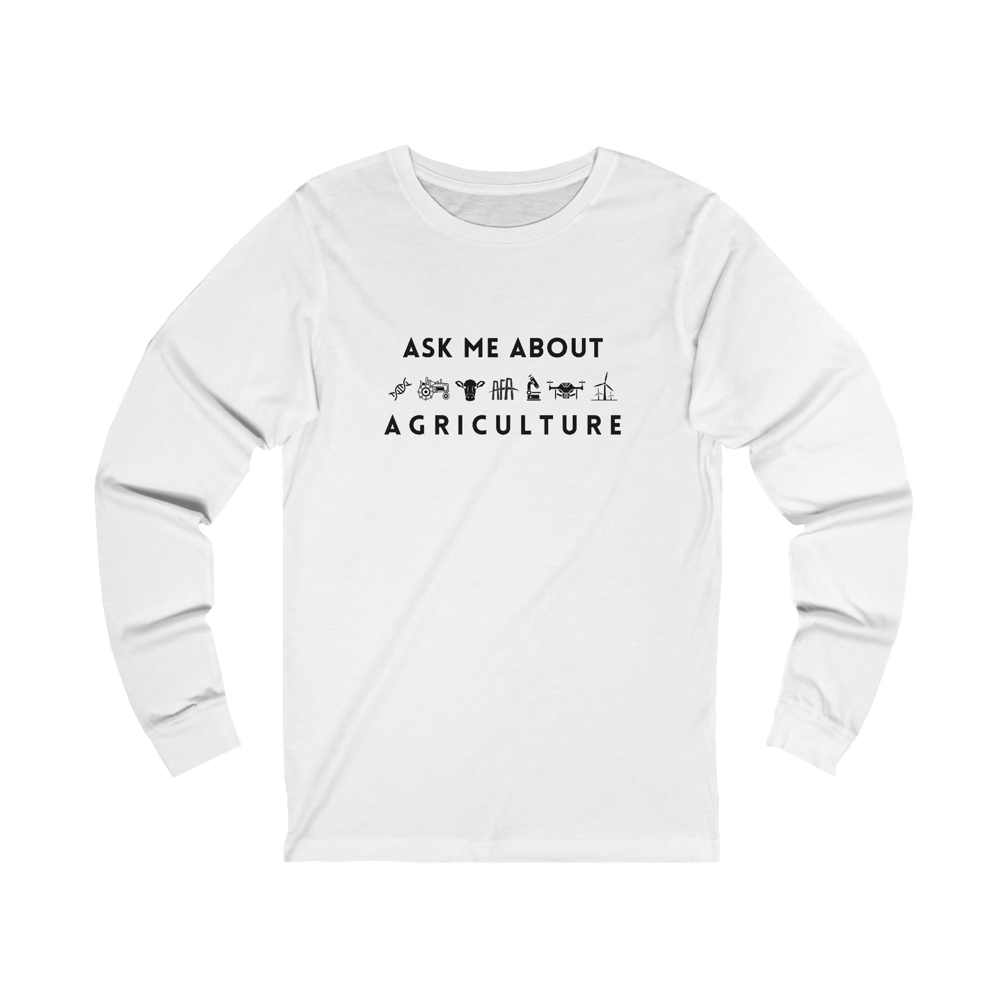 Ask Me About Agriculture Unisex Jersey Long Sleeve Tee