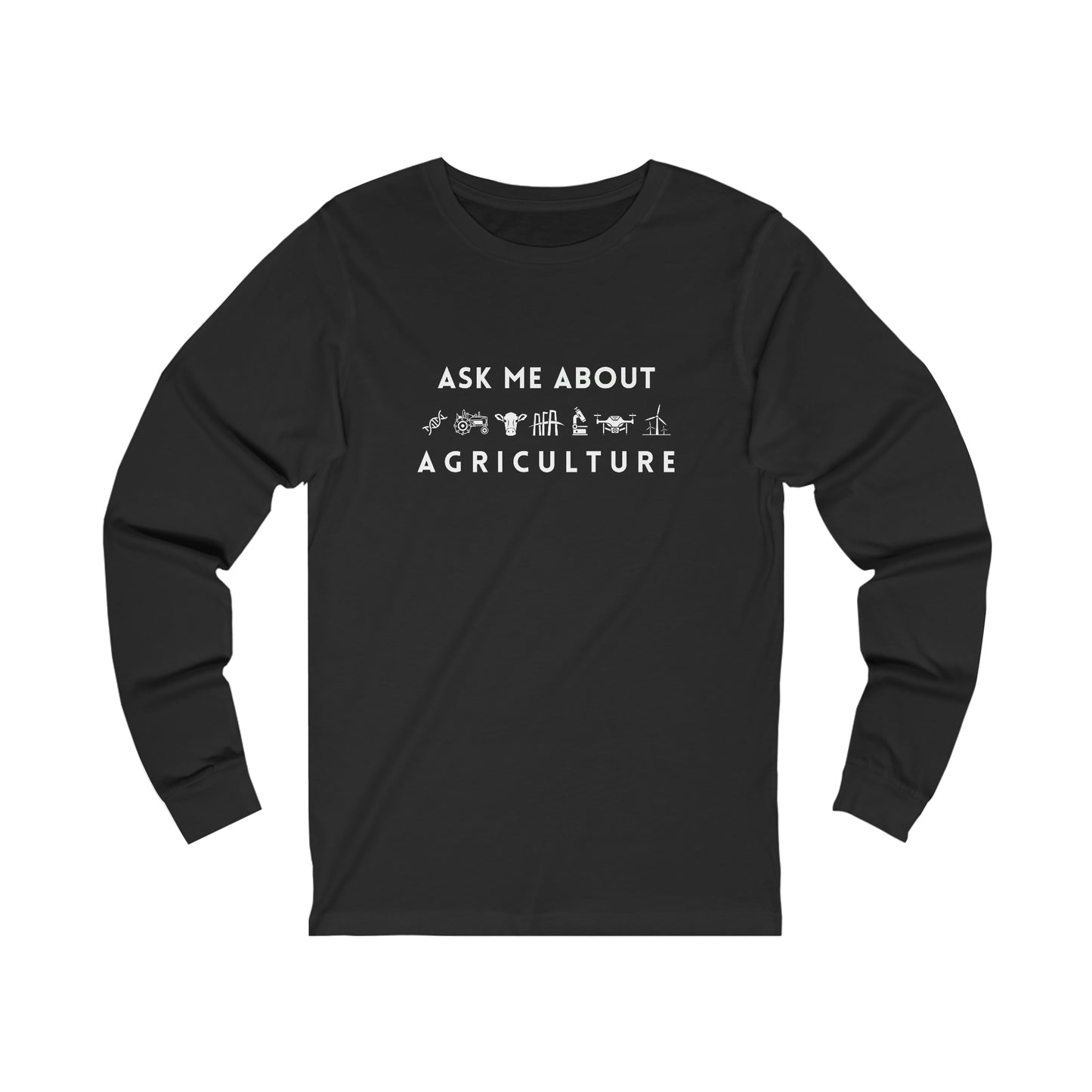 Ask Me About Agriculture Unisex Jersey Long Sleeve Tee